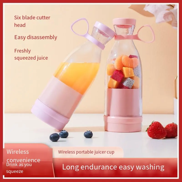 VASO LICUADORA PORTATIL MINI JUICE 420ML - Imagen 3